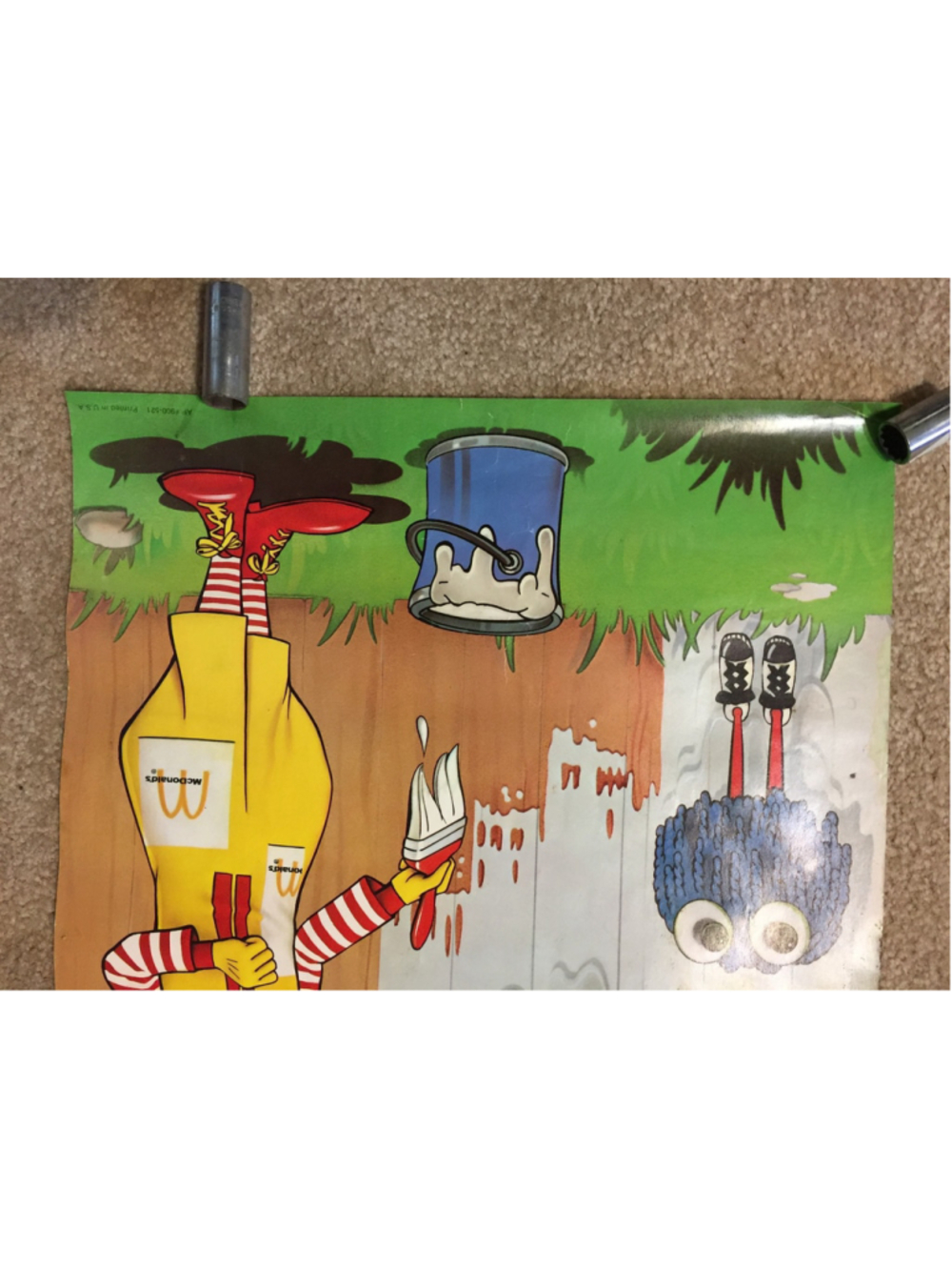 Vintage - 1976 - McDonalds Poster - 22" X 16" - Ronald And Two Gobblins - Picture 6 of 15
